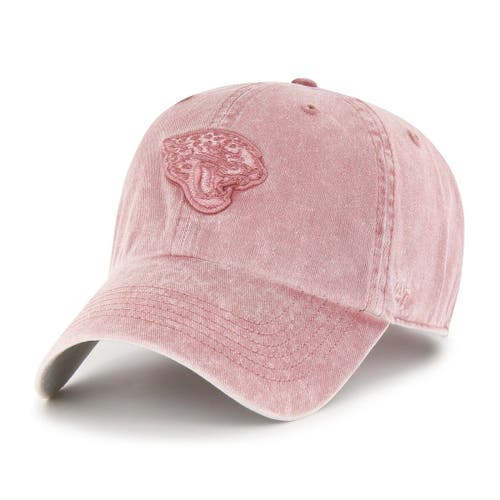 Women's '47 Pink Jacksonville Jaguars Mist Clean Up Adjustable Hat