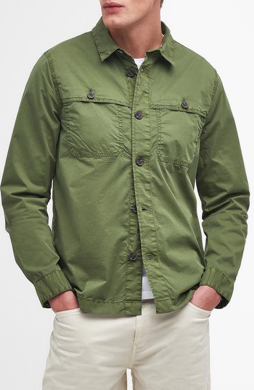 Barbour Sidlaw Stretch Cotton Overshirt Palm Leaf at Nordstrom,