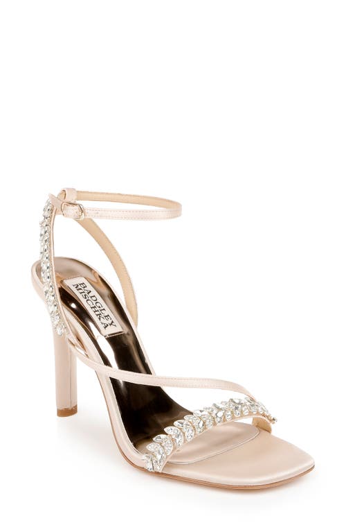 Badgley Mischka Collection Kerry Ankle Strap Sandal in Soft Nude