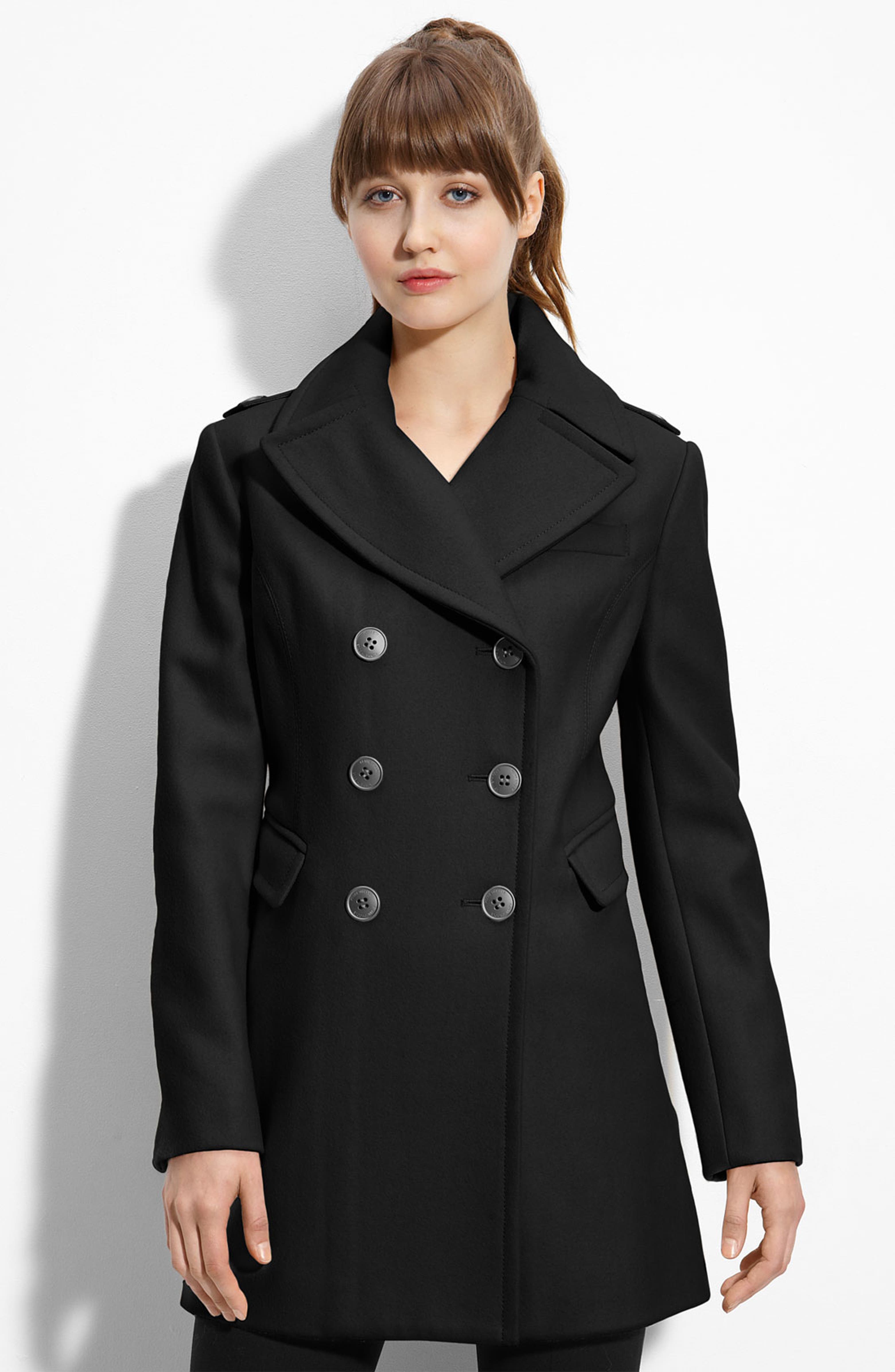 Kenneth Cole New York Elongated Wool Peacoat | Nordstrom