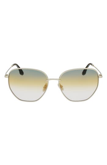Victoria Beckham 60mm Gradient Sunglasses In Green