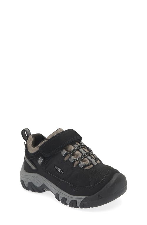 Shop Keen Kids' Targhee Iv Waterproof Hiking Shoe In Black/steel Grey