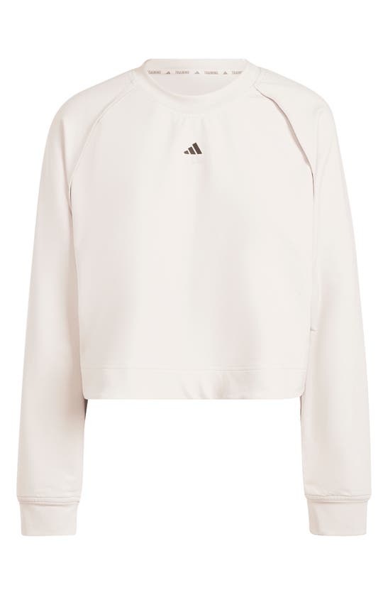 Shop Adidas Originals Power Hidden Racerback Cover-up Sweatshirt In Putty Mauve/ Black