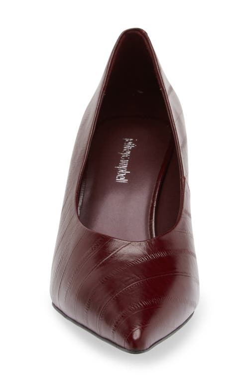 Shop Jeffrey Campbell Quatre Pointed Toe Pump In Wine Eel