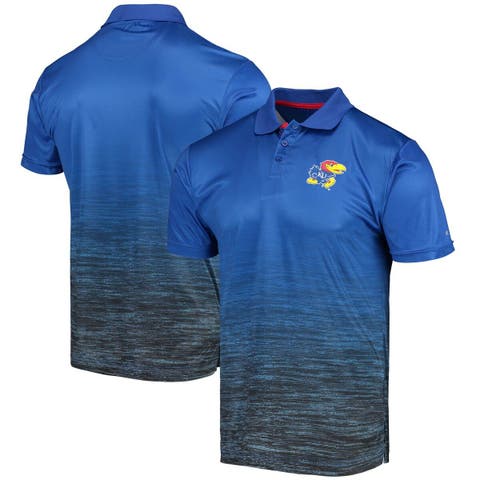 Men's Colosseum Blue Kansas Jayhawks Realtree Aspect Charter Full-Button Fishing Shirt Size: Large