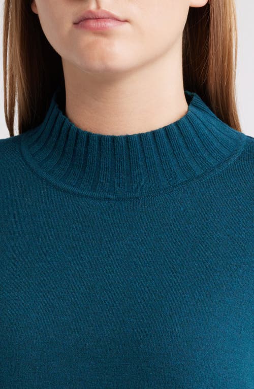 Shop Caslonr Caslon(r) Mock Neck Tunic Sweater In Teal Coral