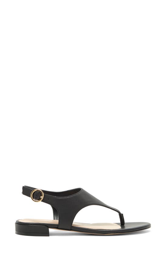 Stuart Weitzman Santorini Flat Sandal In Black