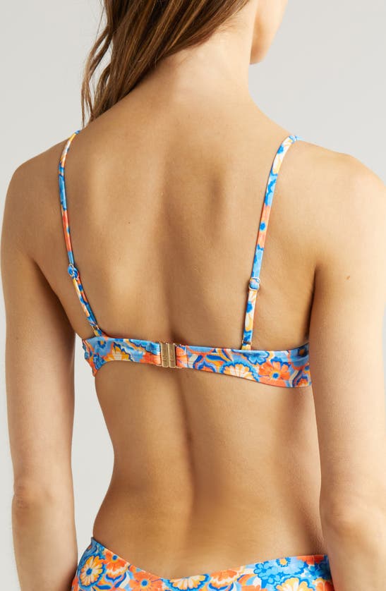 Kulani Kinis Ruched Floral Underwire Bikini Top In Havana Heat