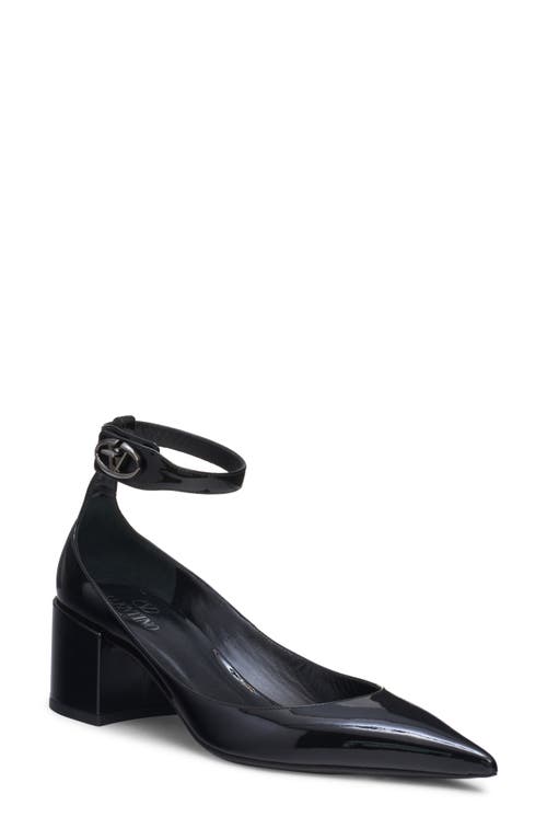 Shop Valentino Garavani Vlogo Lockette Ankle Strap Pump In Nero