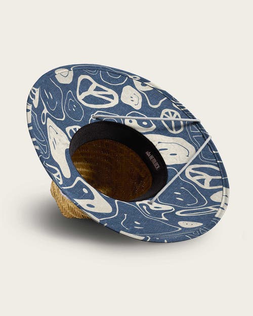 Hemlock Harvey Straw Lifeguard Hat In Smiley Faces