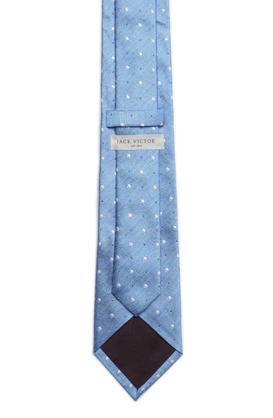 Shop Jack Victor Chesterfield Neat Dot Silk Tie In Blue
