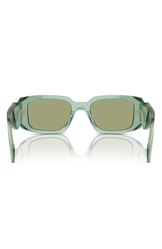 Shop Prada 49mm Small Rectangular Sunglasses In Green