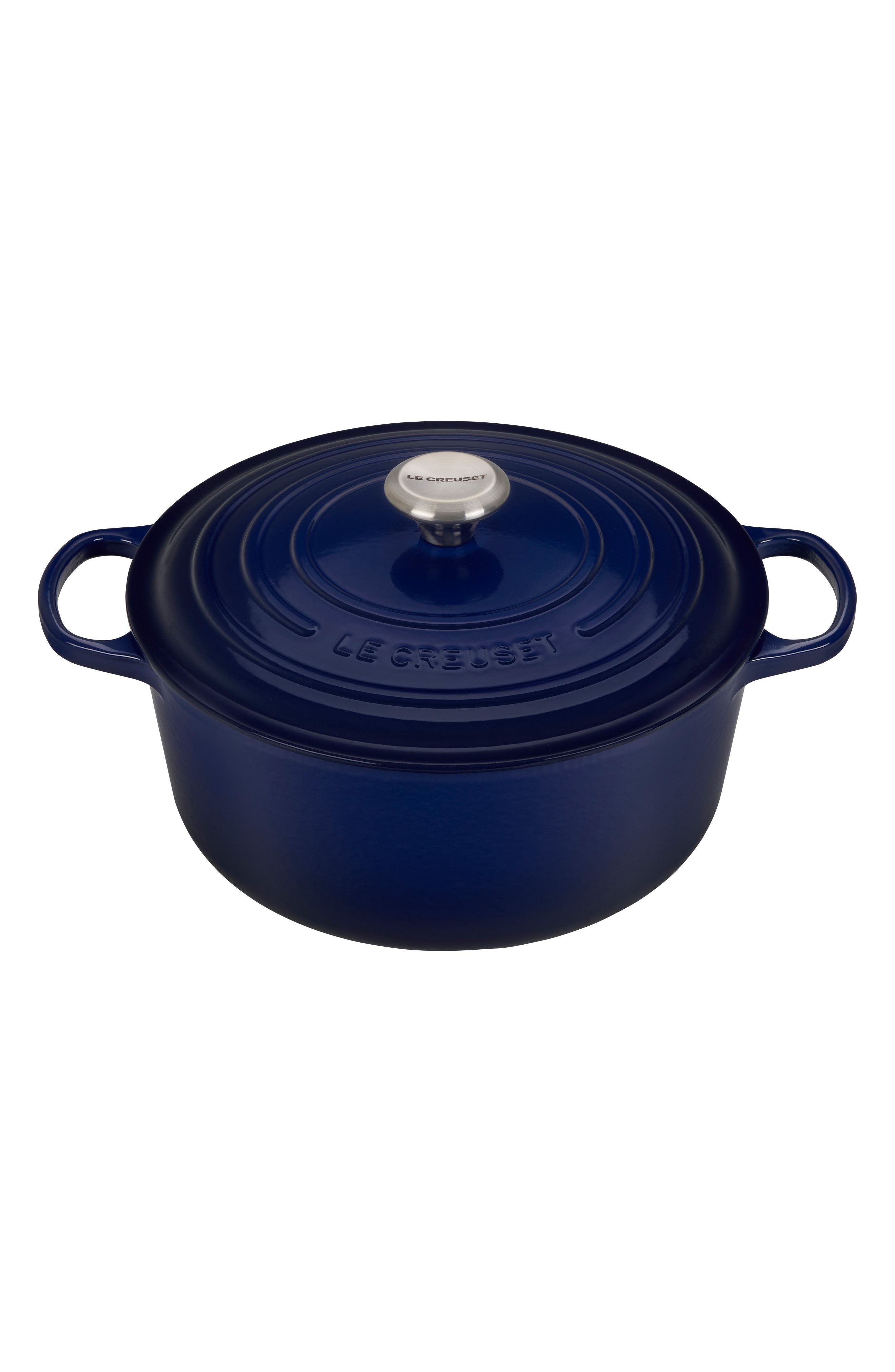 LE CREUSET,
                            Signature 7 1/4 Quart Round Enamel Cast Iron French/Dutch Oven,
                            Main thumbnail 4, color,
                            402