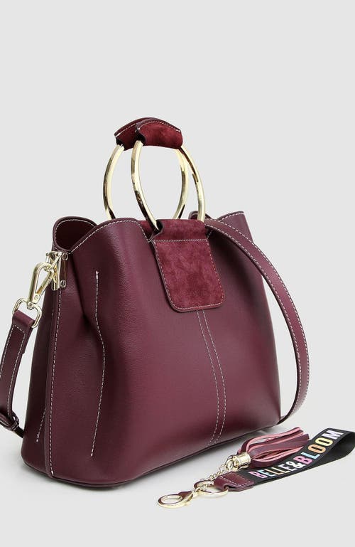 Belle & Bloom Twilight Leather Cross In Merlot