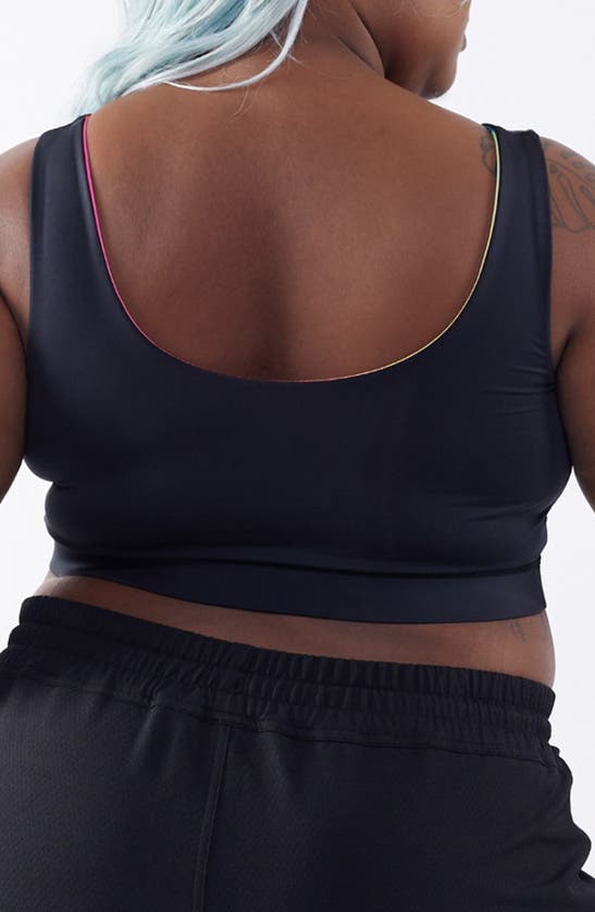 Tomboyx Reversible Sport Bikini Top In Melting Rainbow