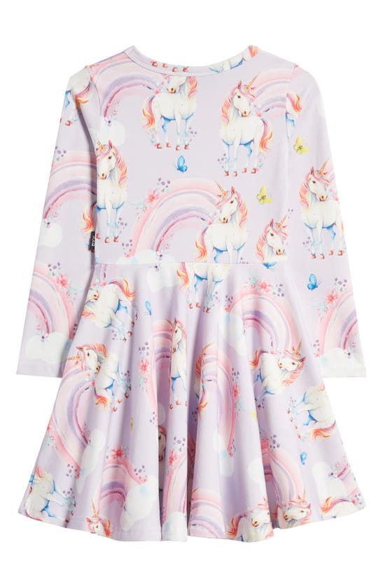 Shop Rock Your Baby Kids' Dreamscapes Long Sleeve Dress In Lilac