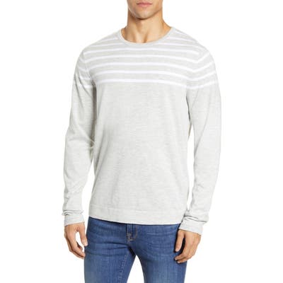Nordstrom Shop Stripe Crewneck Sweater, XL (similar to 1XB) - White