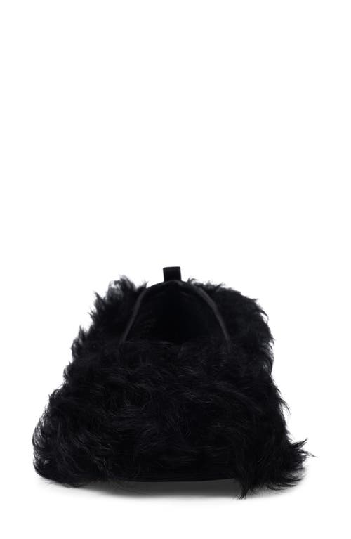 Shop Artisan Crafted By Zigi Quincy Faux Fur Flat In Black Leather