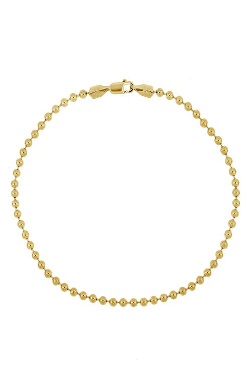 Bony Levy Men's 14K Gold Beaded Bracelet in 14K Yellow Gold at Nordstrom, Size 7.5