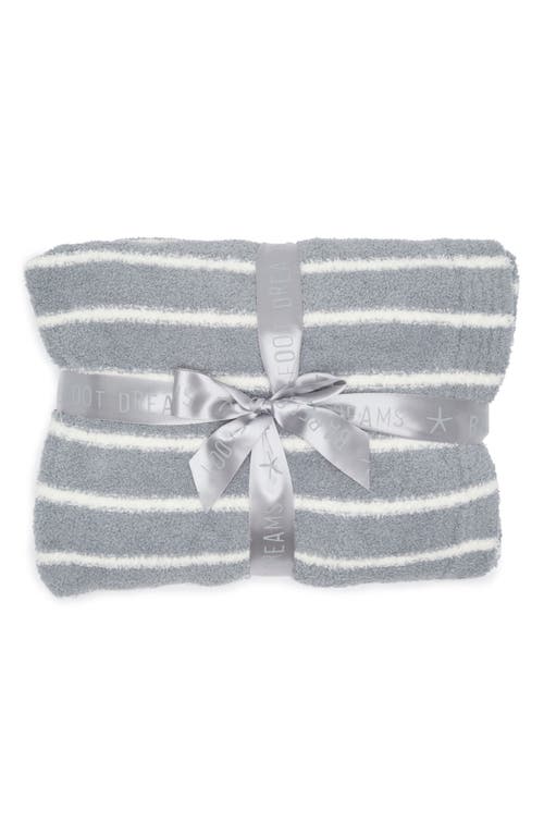 Barefoot Dreams ® Cozychic® Horizontal Stripe Throw Blanket In Moonbeam-pearl
