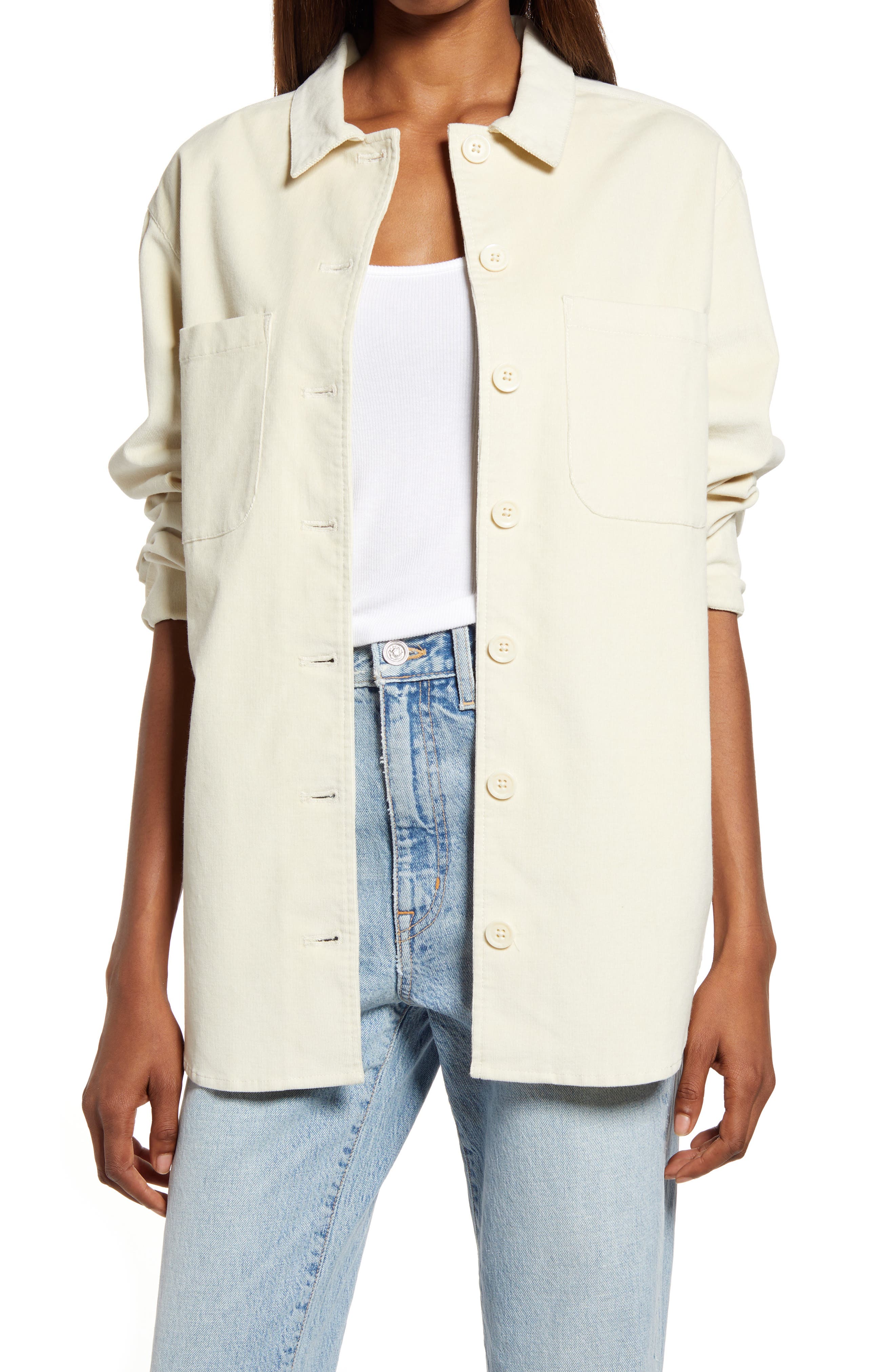 white corduroy jacket