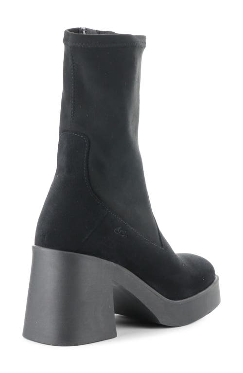 Shop Bos. & Co. Vivica Bootie In Black Suede/top