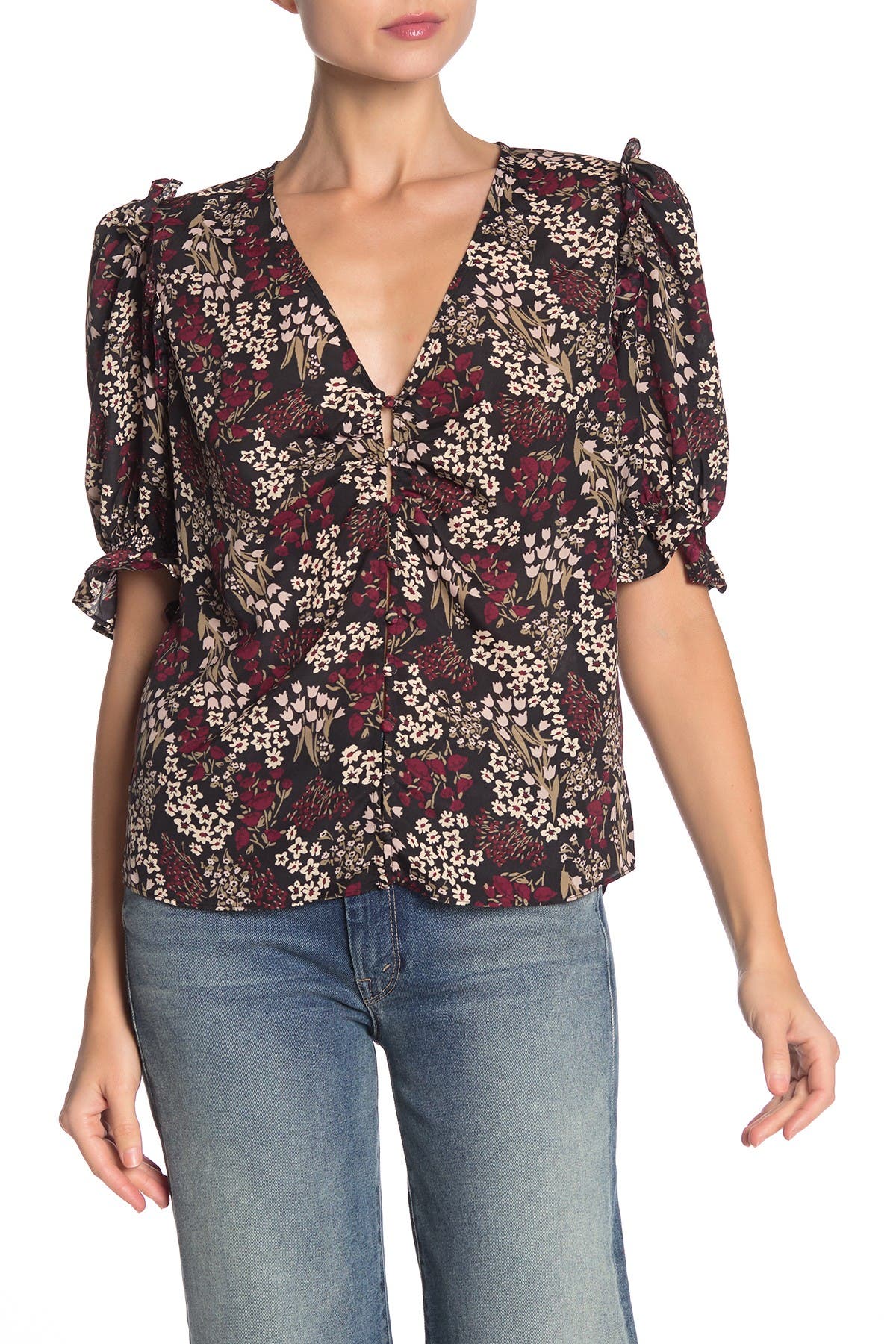 Joie | Anevy Floral Puff Sleeve Top 