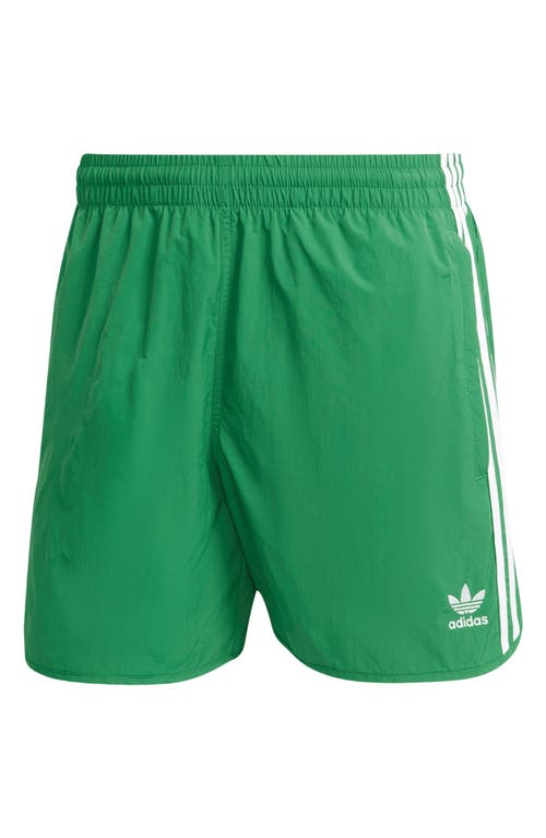 Shop Adidas Originals Adicolor Classics Recycled Nylon Sprinter Shorts In Green