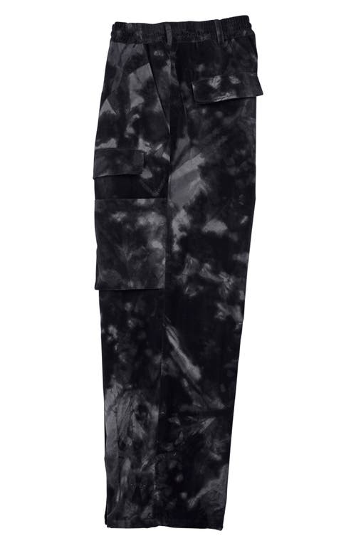 Shop Y-3 Tie Dye Ripstop Cargo Pants In Black