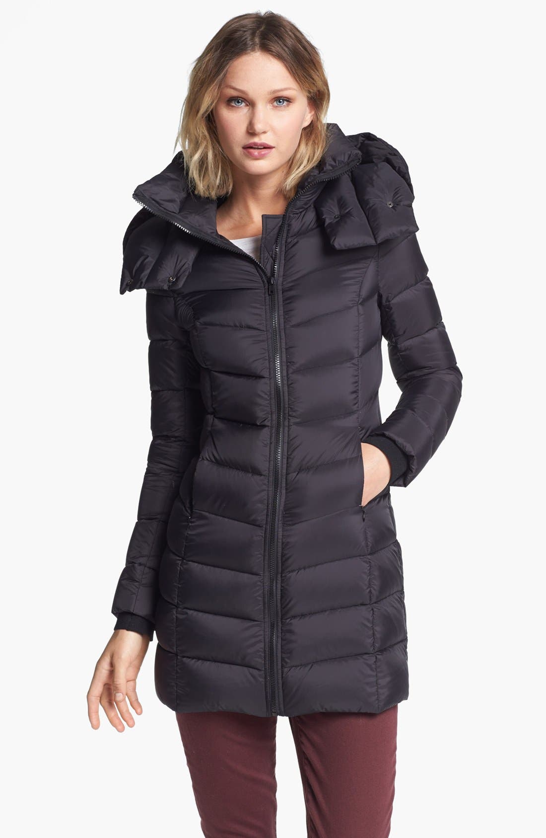 soia & kyo hooded down puffer jacket