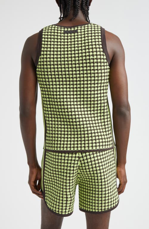 Shop Y-3 Adidas X Wales Bonner X Wales Bonner Textured Sweater Tank In Semi Frozen Yellow/night Brown