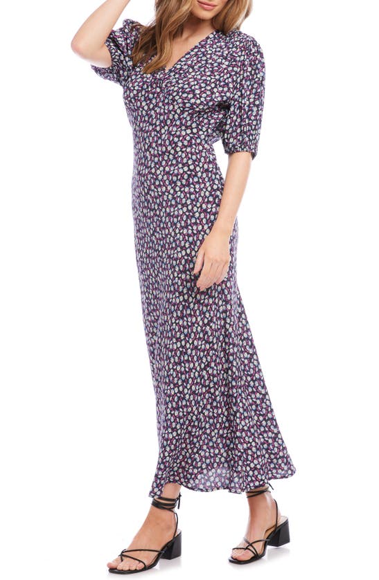 Karen Kane Puff Sleeve Floral Maxi Dress In Daisy | ModeSens