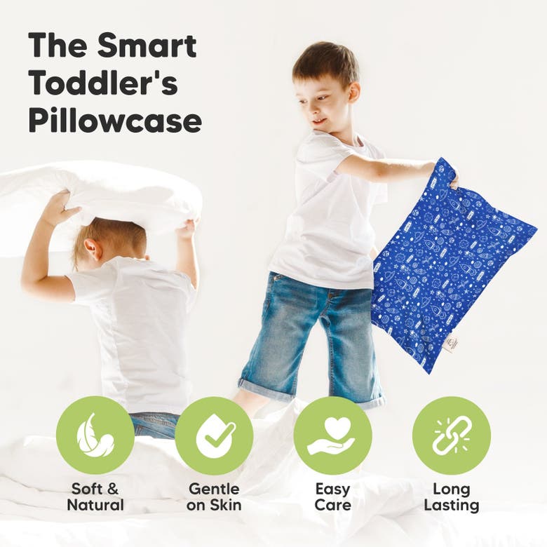 Keababies Printed Toddler Pillowcase 13x18" In Off To Space