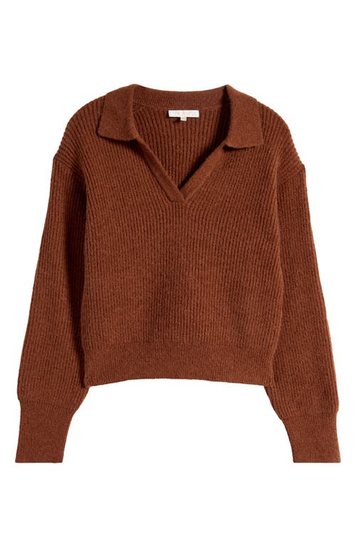 Shop Wayf Sloan Rib Sweater In Cinnamon