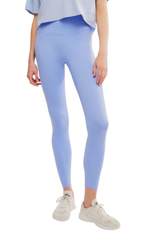 Free People Never Better Heathered Leggings In Blueberry Heather