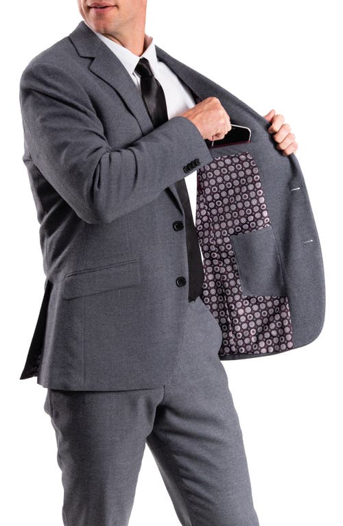 Savile Row Co Charcoal Donegal Twist Trim Fit Suit In Grey