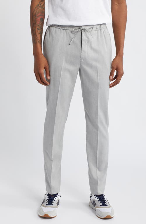 Skinny Smart Drawstring Waist Pants in Grey