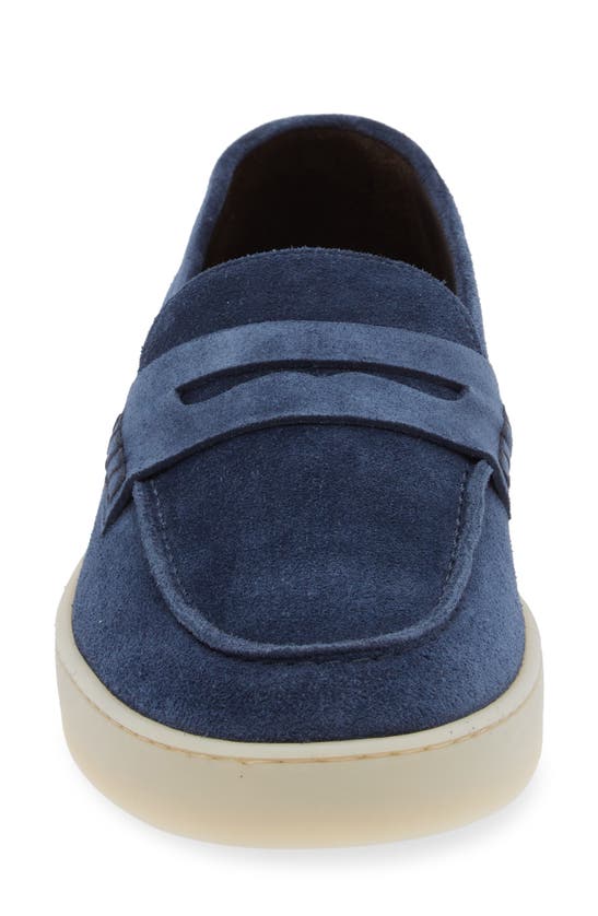 Shop Canali Sneaker Sole Penny Loafer In Blue