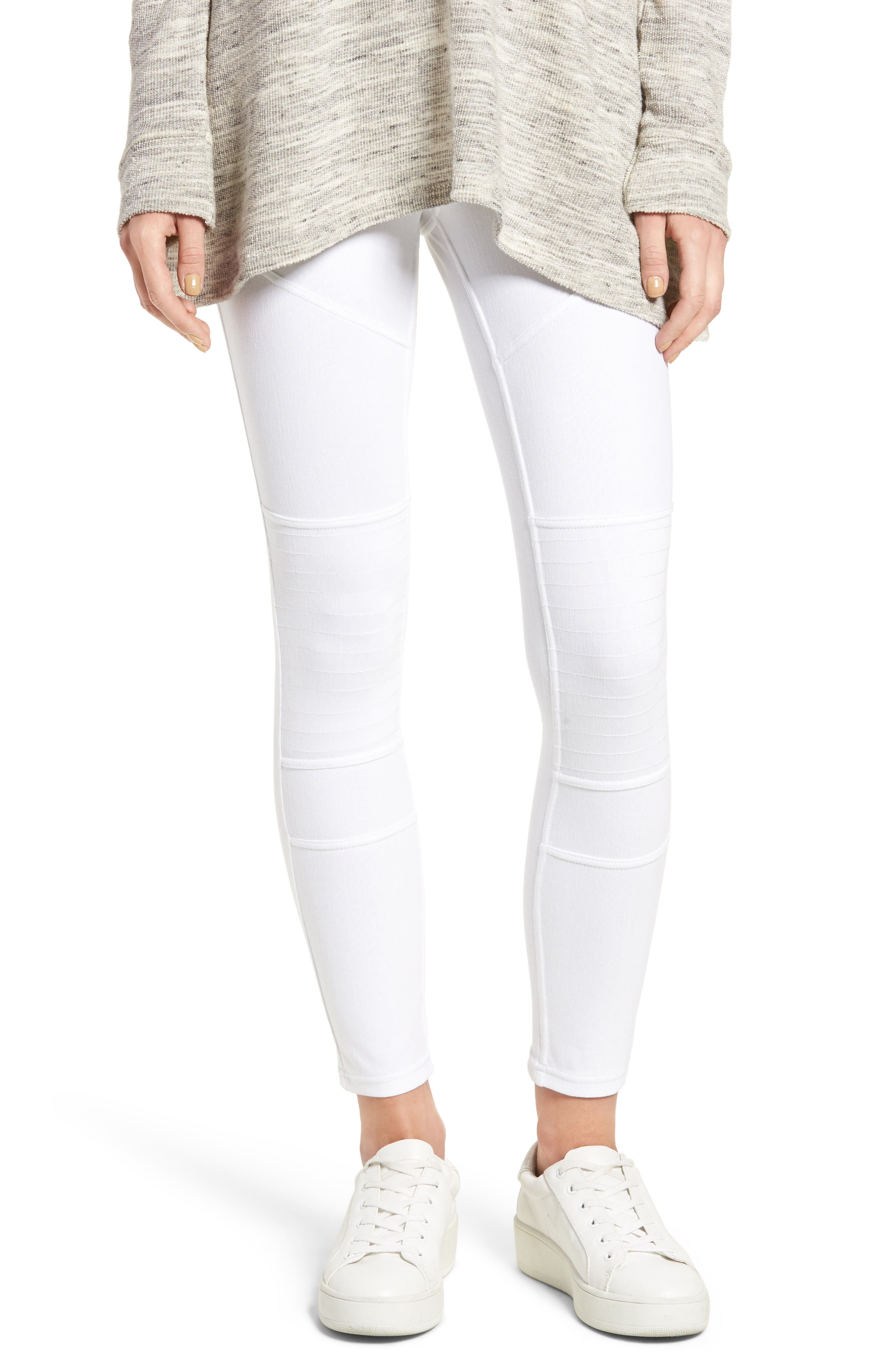 hue moto denim leggings
