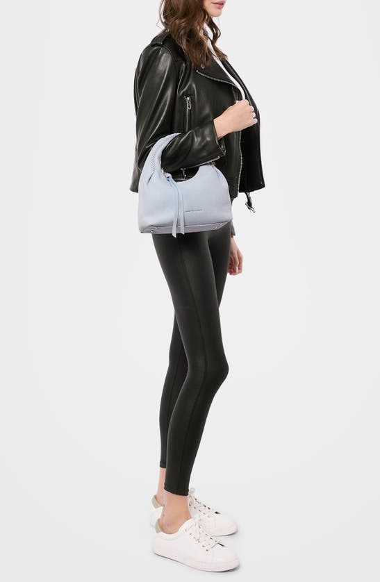 Shop Aimee Kestenberg Aura Leather Top Handle Bag In Breeze Blue Nubuck