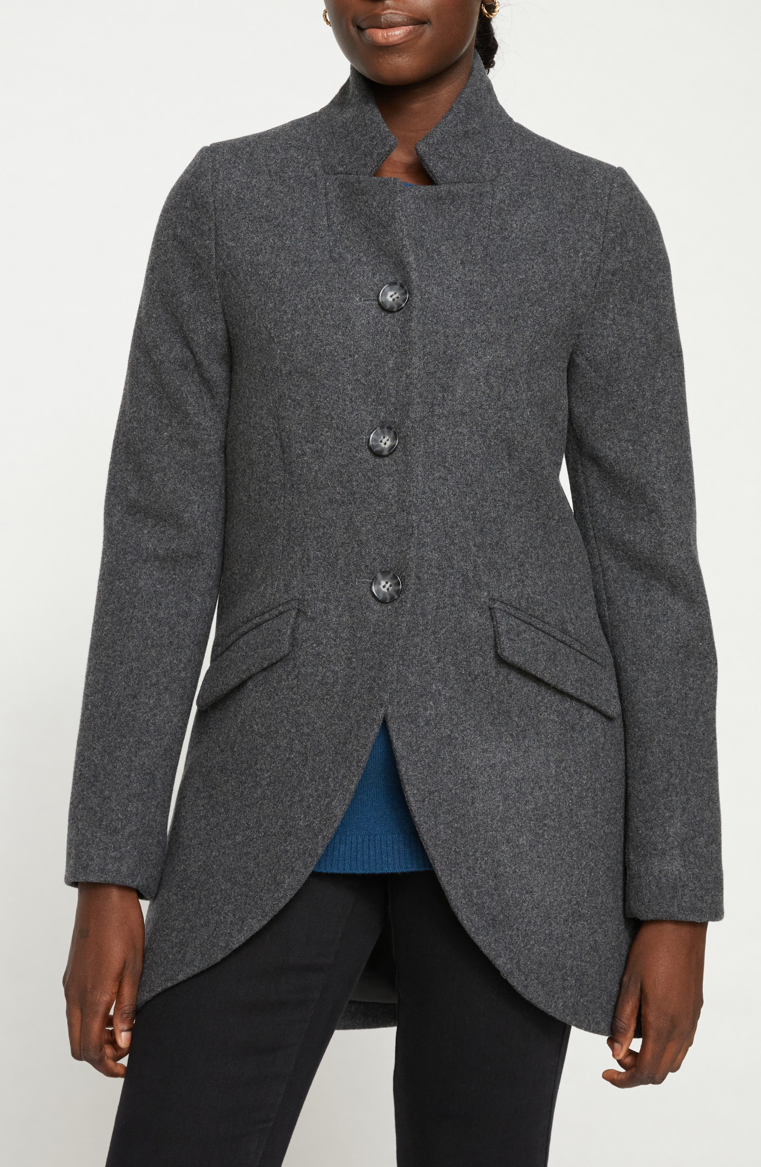 Universal Standard Beas Jacket in Heather Charcoal 