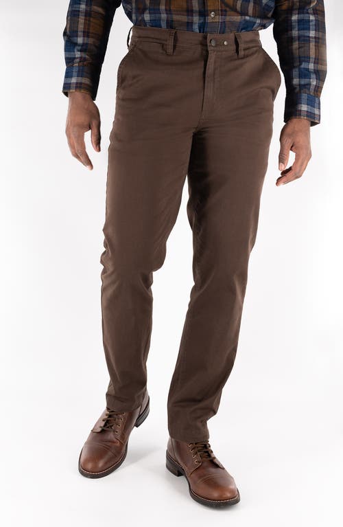 Shop Devil-dog Dungarees Flat Front Stretch Cotton Chinos In Dark Roast