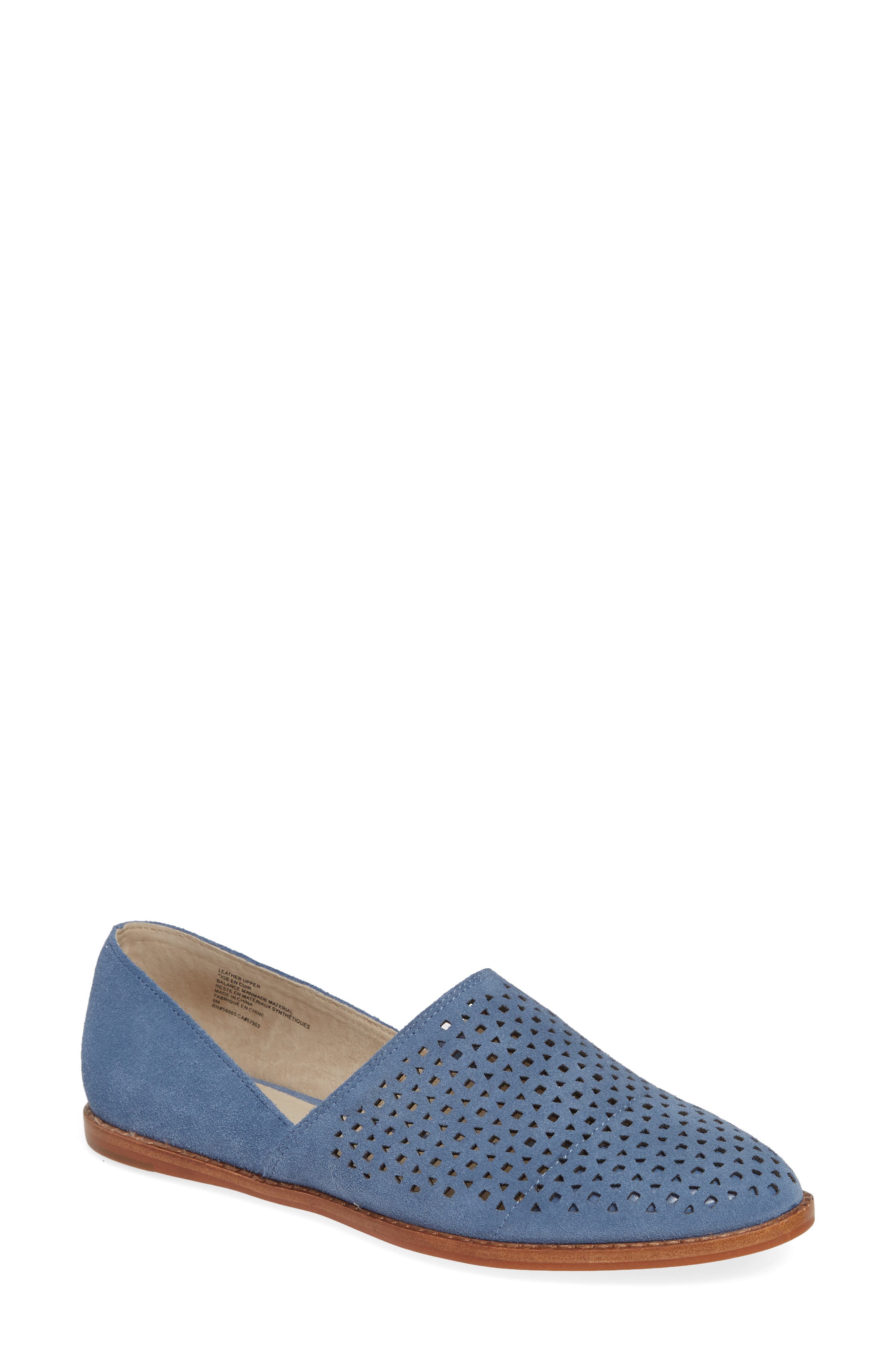 Caslon Adrian Perforated Flat, Blue