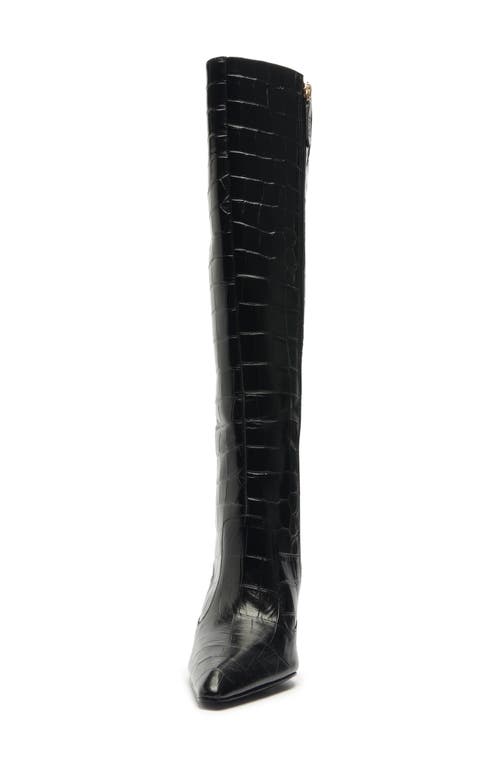 Shop Schutz Ciara Pointed Toe Knee High Boot In Black