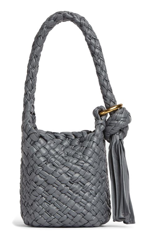 Bottega Veneta Mini Piero Intrecciato Leather Bucket Bag in Thunder at Nordstrom