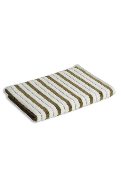 Shop Baina Echo Organic Cotton Bath Mat In Caper/chalk