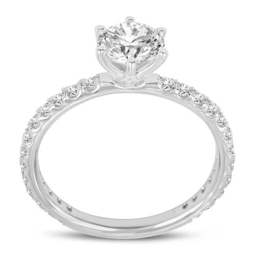Asany Love Grown Collection 14k White Gold Round Cut Lab Grown Diamond Solitaire Engagement Ring In 14k White Gold