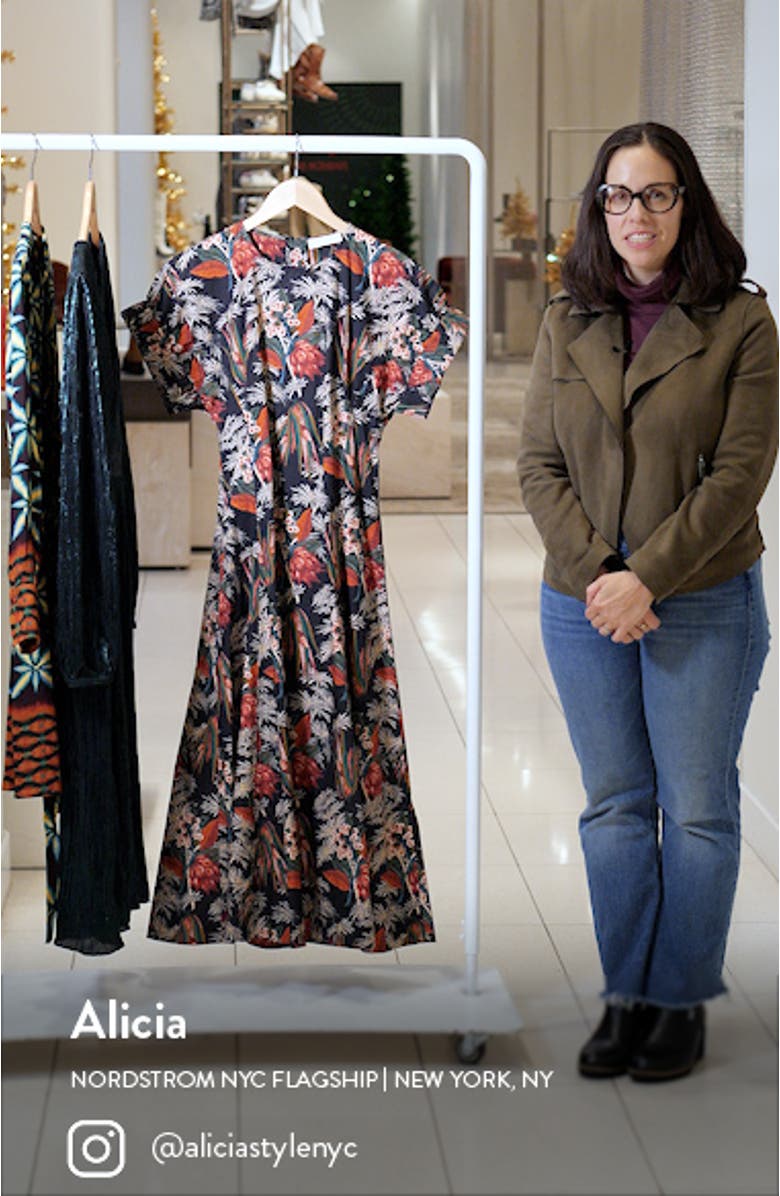 Devon Floral Cotton Midi Dress, sales video thumbnail