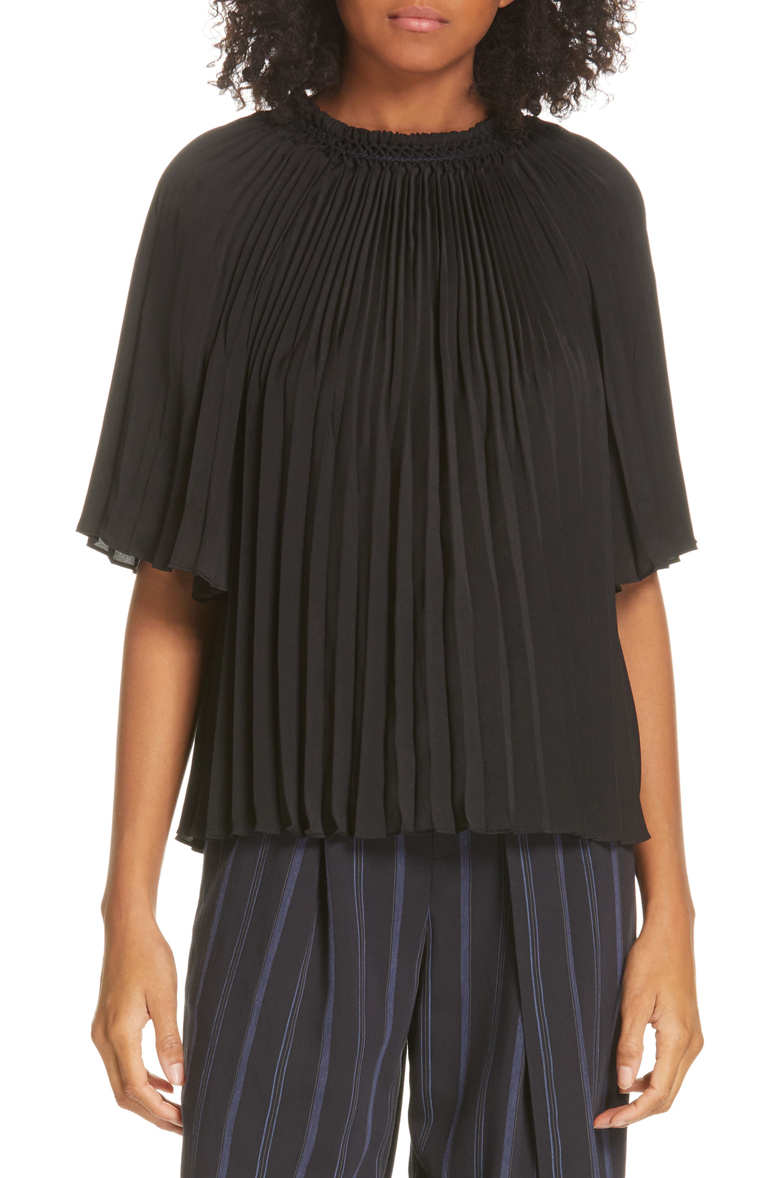 pleated smock top