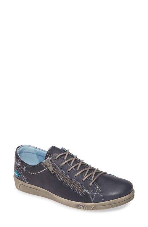 Aika Sneaker in Blue Brushed Sole Leather